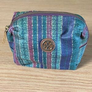 Tory Burch Multicolor Striped Cosmetic Bag